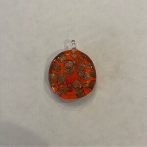 Murano Glass Orange and Gold Pendant